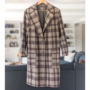 Chelsea28 Windowpane Plaid Coat